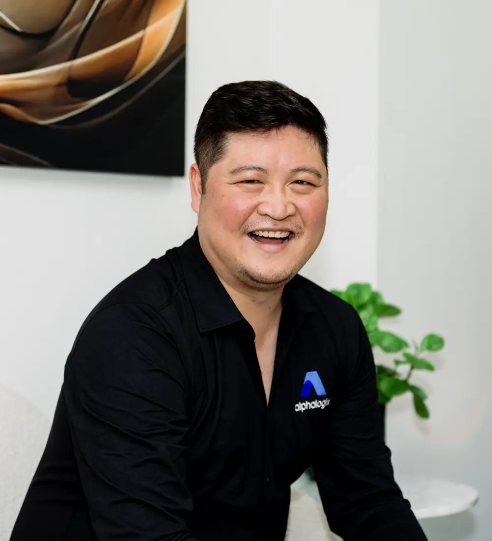 Peter Su, Managing Director of Alphalogix, in the Sydney office
