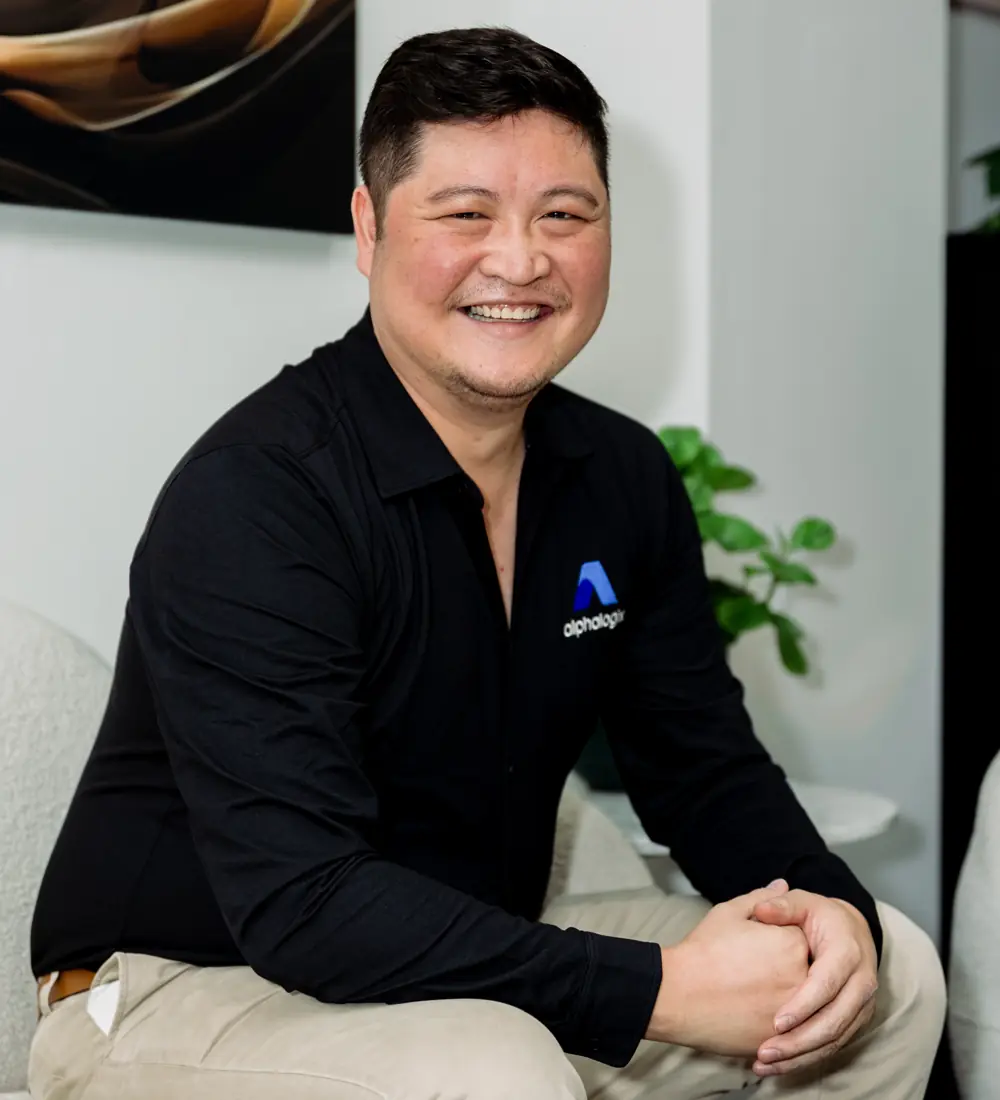 Peter Su, founder and Managing Director of Alphalogix, in the Sydney office